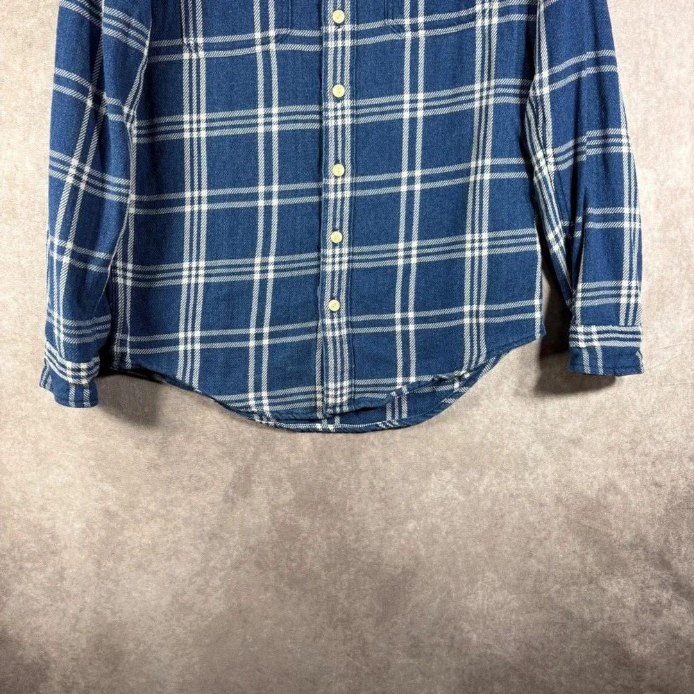 Levi's Flannel Shirt Mens XL Blue Plaid Button Down Long Sleeve Cotton Gorpcore